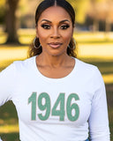 Links 1946 Rhinestone Long Sleeve Tee