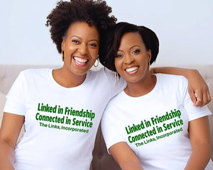 Links Linked in Friendship Connected in Service Tee