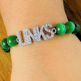 Links Block Letter Bracelets