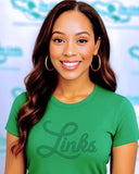 Links Script Rhinestone Tee