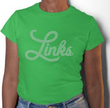Links Script Rhinestone Tee