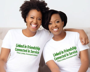 Links Linked in Friendship Connected in Service Tee