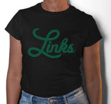 Links Script Rhinestone Tee