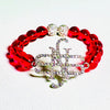 National Smart Set Logo Bracelet - Clear Crystal