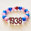 Jack and Jill Pink Crystal 1938 Bracelet