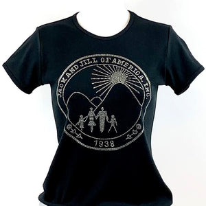 Jack and Jill Logo Short Sleeve Tee - Clear Rhinestone