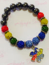 Autism Awareness Crystal Puzzle Charm Bracelet - Crystal Balls