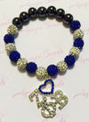 Zeta Phi Beta Heart ΖΦB Bracelet