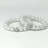 Jack and Jill White Pearl Bracelet Set