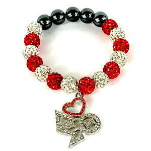 Delta Sigma Theta Heart ΔΣΘ Bracelet