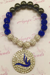 Zeta Phi Beta Round Dove Bracelet